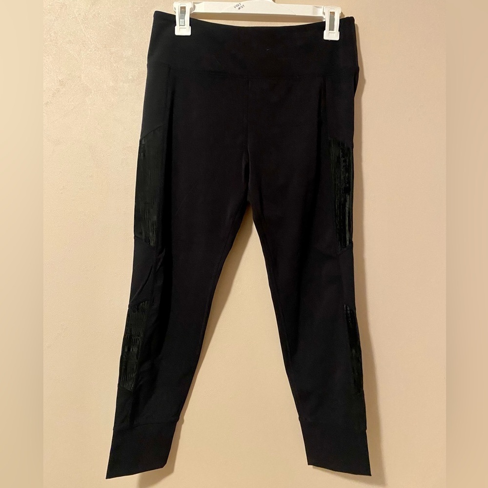 NWT Zyia Active black cuffed mirage midrise leggings size 12